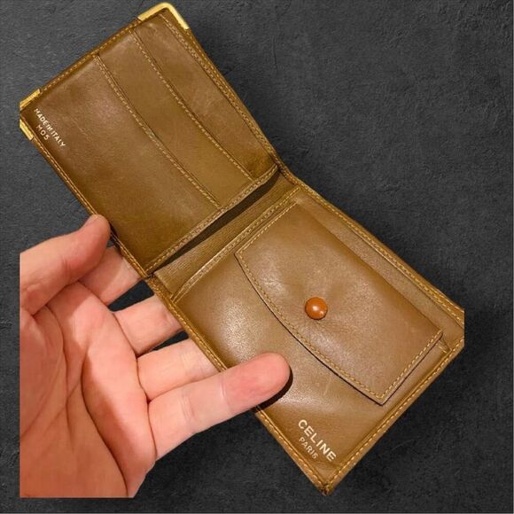 Céline Macadam Vintage Bifold Wallet Brown Leather & Canvas - Picture 10 of 15